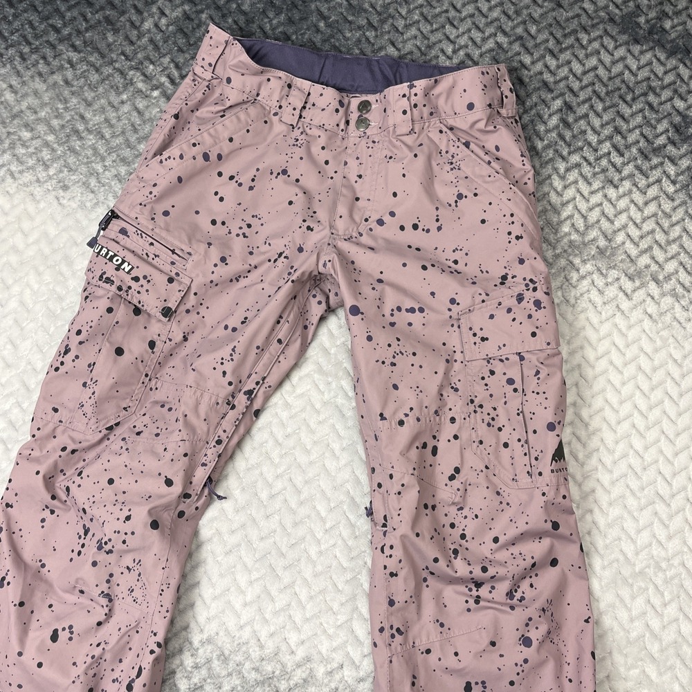BURTON CARGO 2L Snow Pants Mens Small-(Adj) Elderberry Splatter Insulated Ski